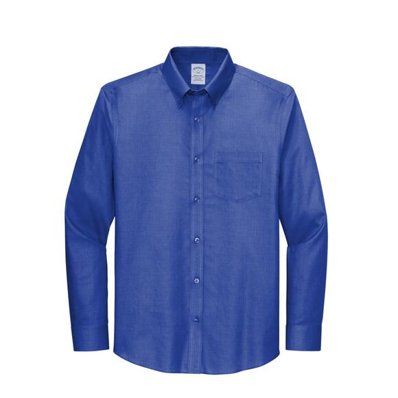 Brooks Brothers Traditional Fit Non-Iron Mens Dress Shirt Blue Size 16.5 - Picture 1 of 11